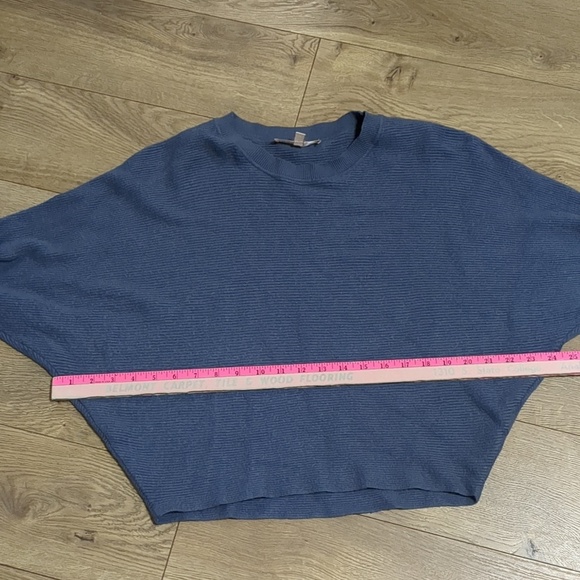 Philosophy Cropped Ribbed Sweater Sleeve Zipper blue-grey size Small - Picture 4 of 6